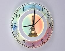 Светильник светодиодный часы Мелодия Света Эйфелева башня 6416-23W 23Вт 220В Белый картинка 